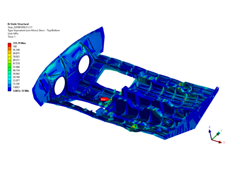 Waterjet engine support structure